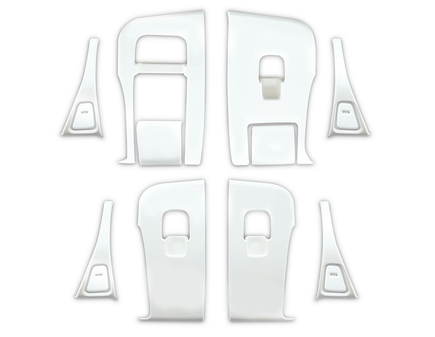 14Pcs ABS Plastic Tesla Model 3/Y 2020-2024  Window Control Panel Cover Door Lock Switch Trim Interior Accessories Kit Compatible with Latest Matte White