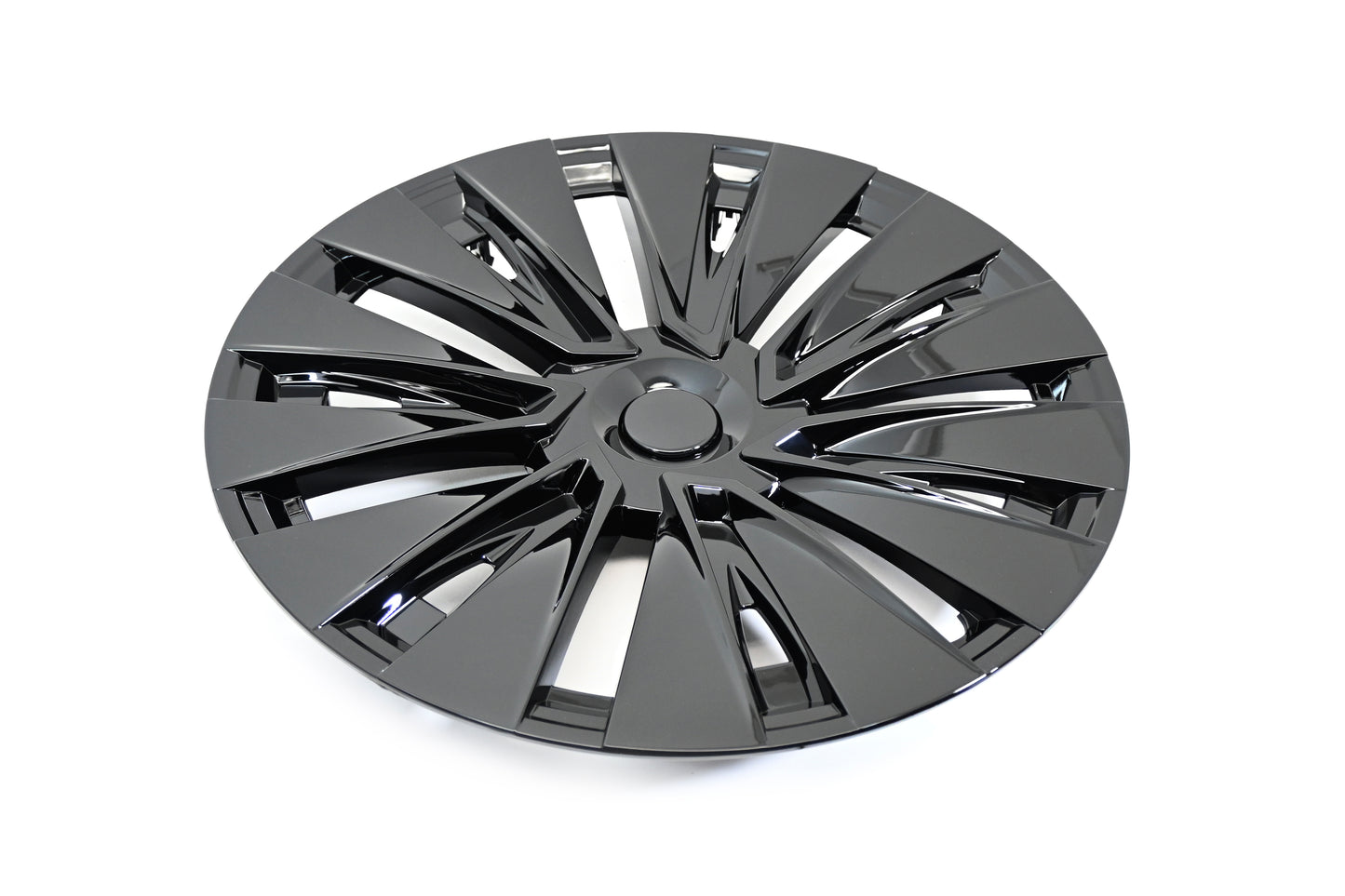 Kalla Tech 41251 Compatible 2020-2024 Tesla Model Y 19 Gemini Wheel Covers Hubcaps Rim Cover Glossy Black ABS Plastic 18 Inch Hub Caps Hubcap Wheel Cover Rim Skin 4PCS