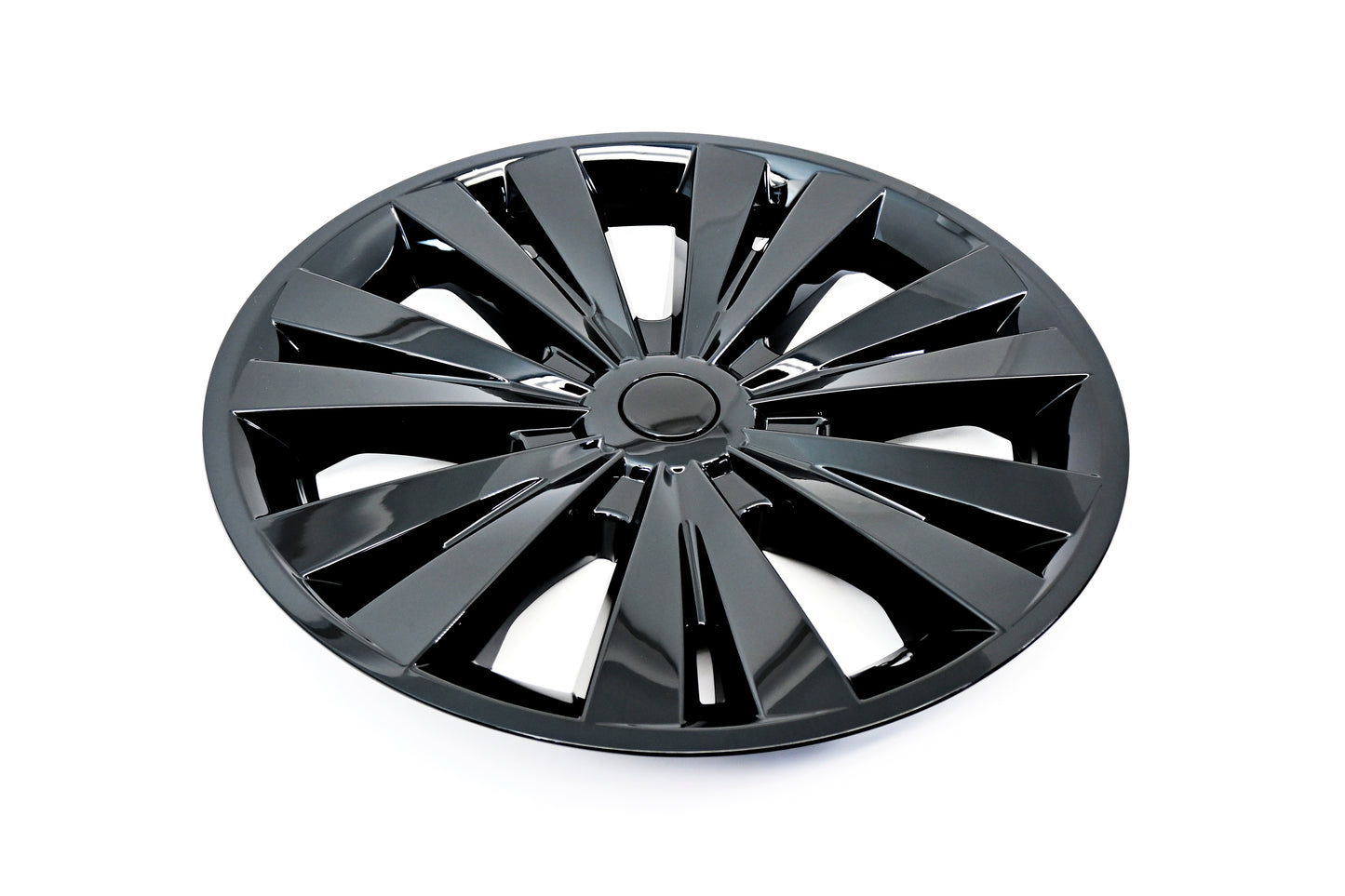 Kalla Tech 41261 Compatible 2020-2024 Tesla Model Y 19 Gemini Wheel Covers Hubcaps Rim Cover Glossy Black ABS Plastic 18 Inch Hub Caps Hubcap Wheel Cover Rim Skin 4PCS