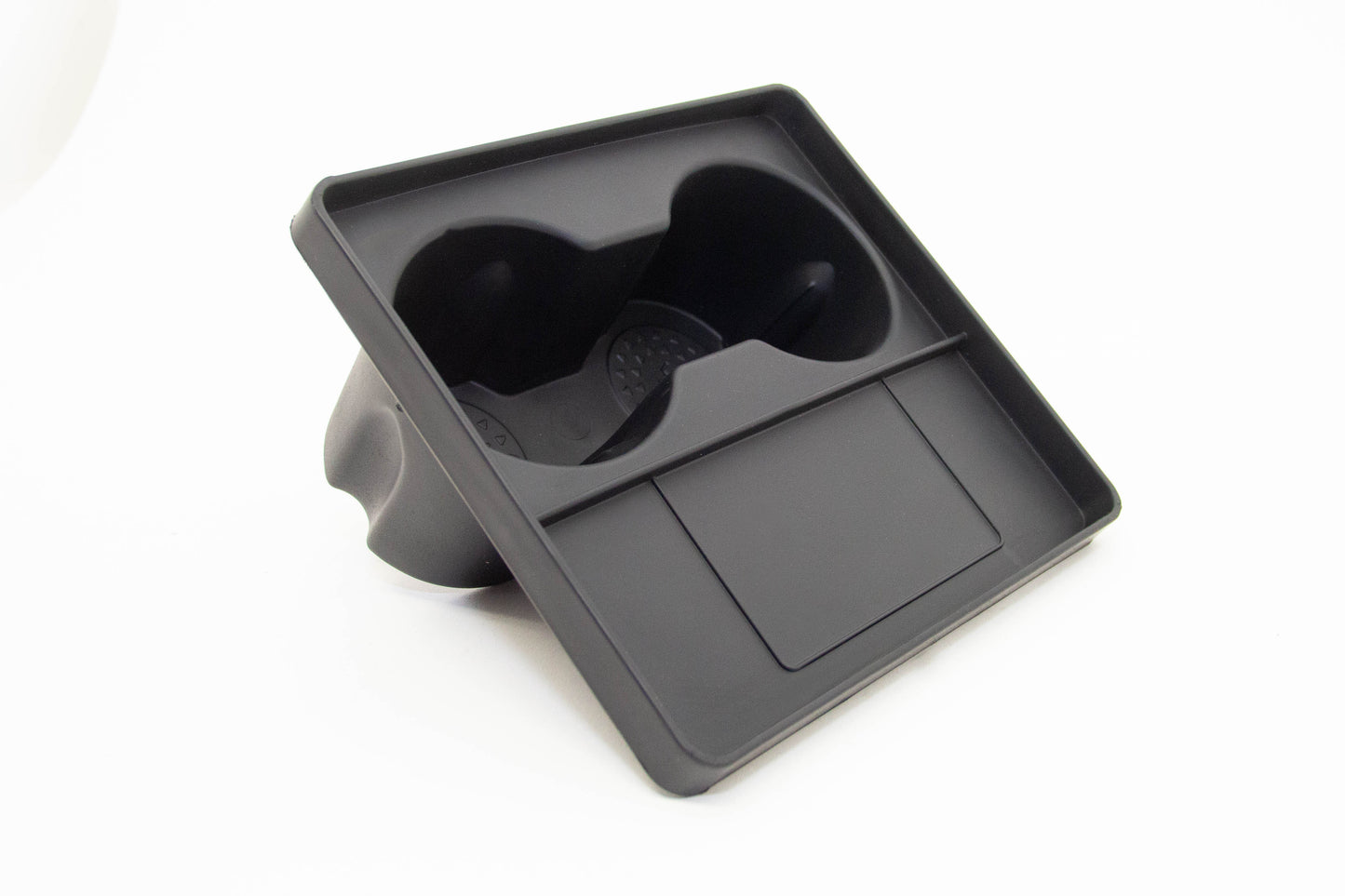 Tesla Model 3/Y 2021-2024 2 in 1 Cup Holder Insert for Center Console Organizer Silicone Material with Sunglasses Holder Accessories Black