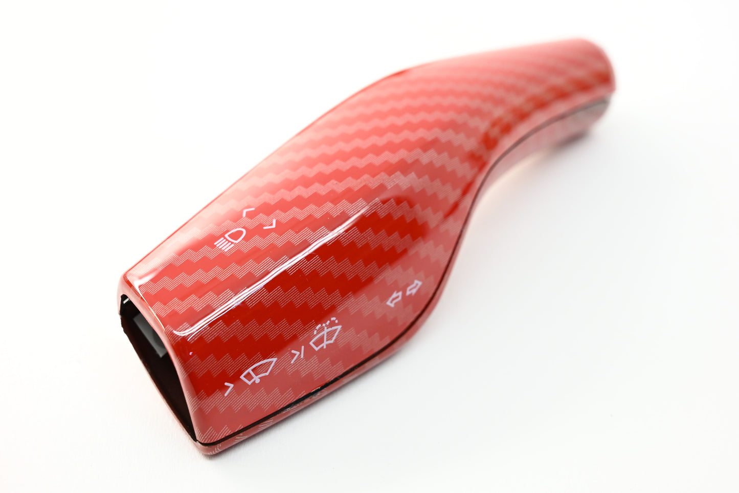 Tesla Model 3 Model Y Shifter Cover Gloss Red Carbon Fiber Print